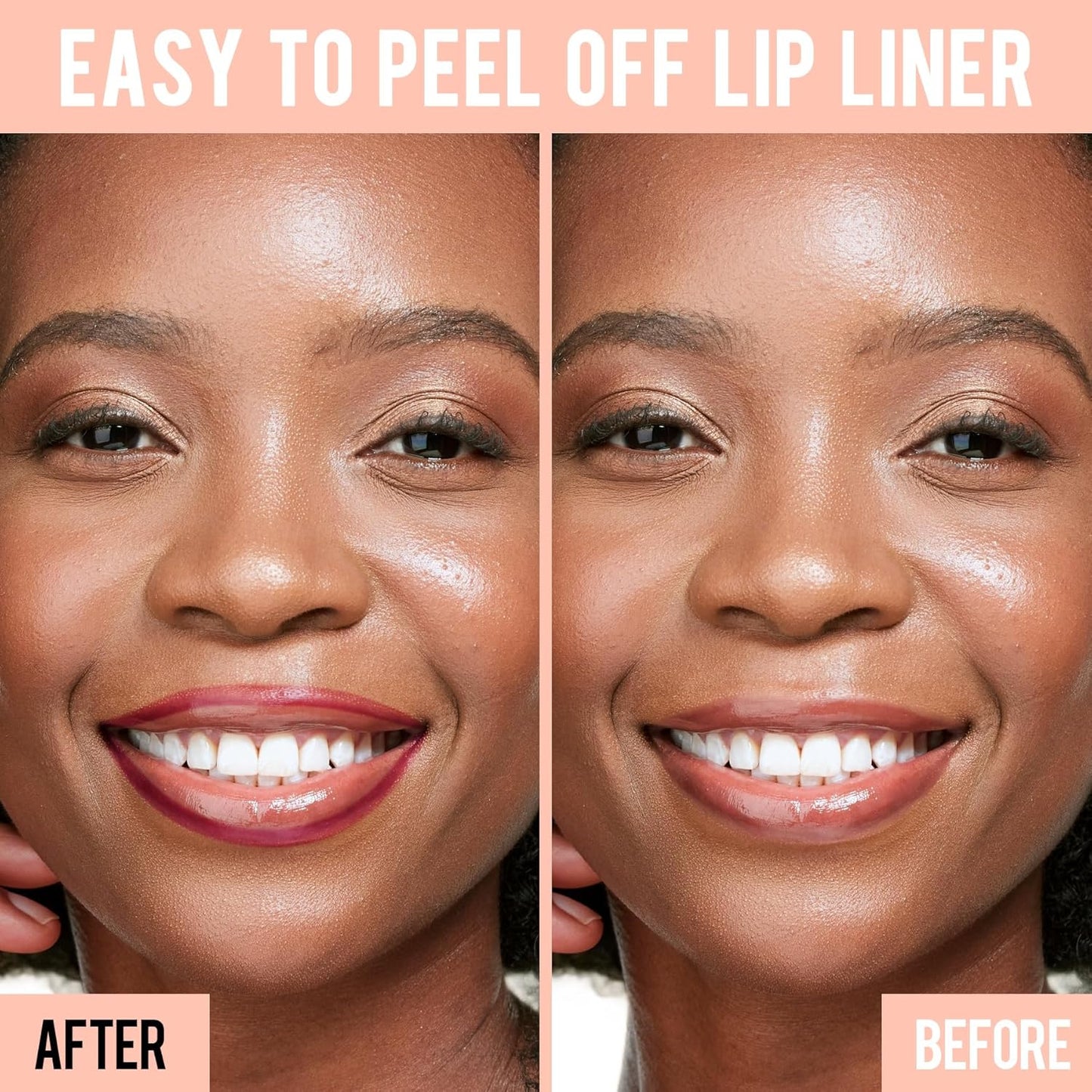 Lip Stain - Lip Liner Stain, Peel off Lip Stain with Tweezer, Natural Long Lasting Lip Stain Peel Off, Waterproof, Easy to Use, Stay on All Day, Coffee
